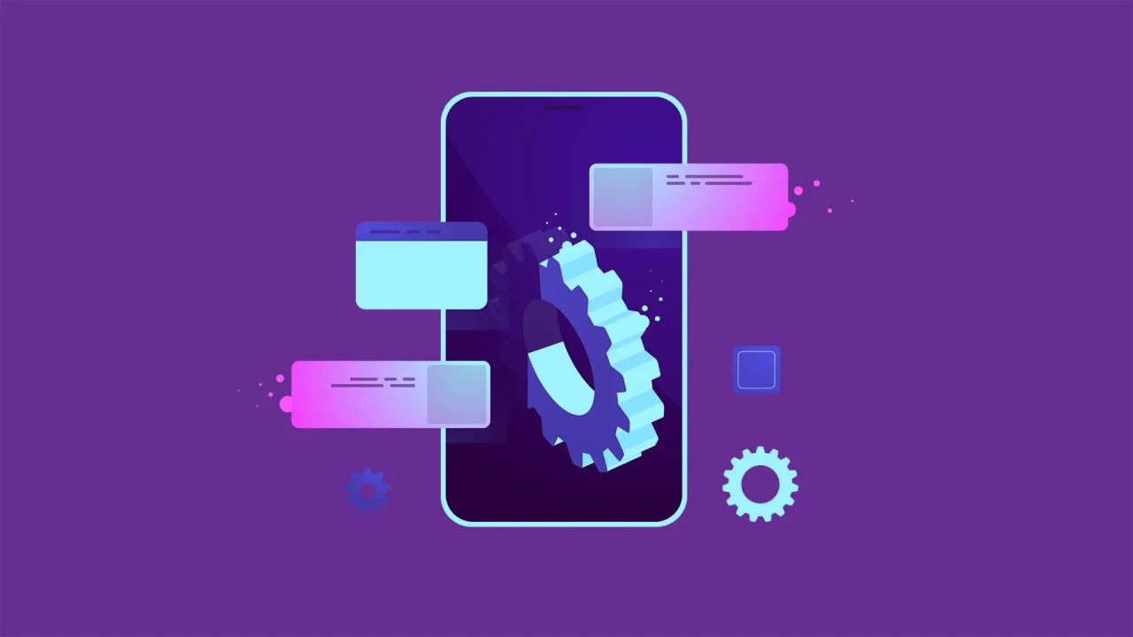 Illustration of a smartphone with a health check icon, symbolizing diagnosis