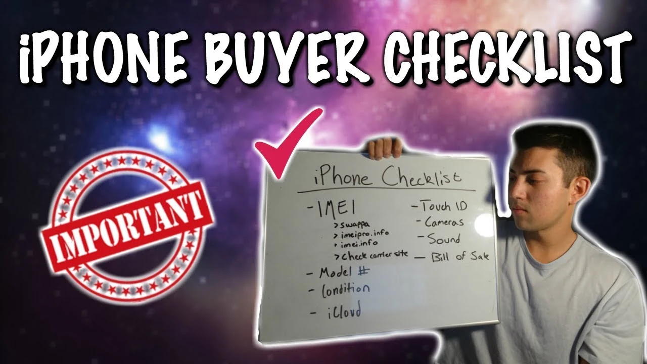 Checklist for assessing iPhone condition